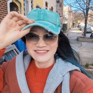 Teal Distressed Cap, Spring And Summer Ready, Worn Once